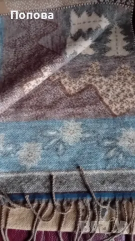 Марков немски  оригинален Винтиж шал  100% памук , снимка 2 - Шалове - 48245467