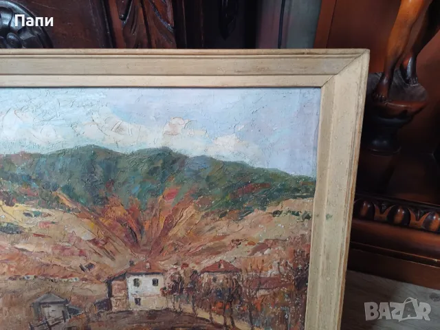 Йордан Петров пейзаж, снимка 2 - Антикварни и старинни предмети - 49825587