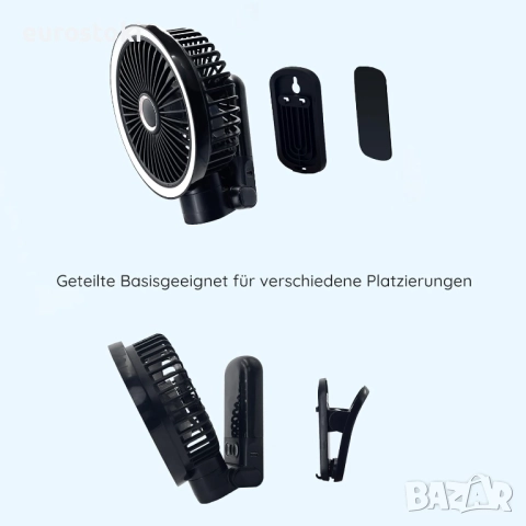 GF12 Многофункционален тих осцилиращ на 180° вентилатор, снимка 4 - Вентилатори - 52436864