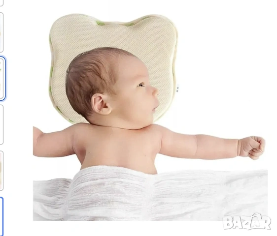 Ергономична бебешка възглавница 0-12 месеца, снимка 2 - Спално бельо и завивки - 53841686