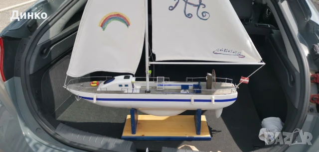 Модел на яхта, кораб 80см.-110см., снимка 7 - Антикварни и старинни предмети - 50610568