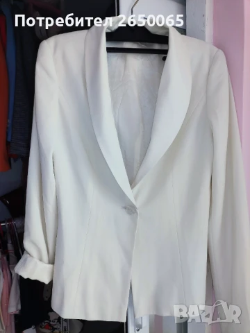 Бяло сако размер М, снимка 3 - Сака - 51059072