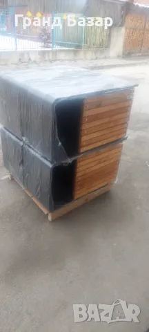 Парков масивен кош,градински,дърво и метал, снимка 4 - Други - 49309726