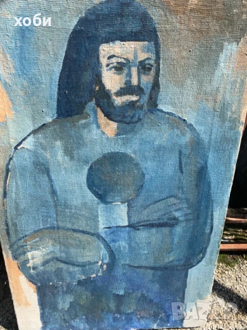 Стара картина маслени бои портрет, снимка 4 - Картини - 51019937