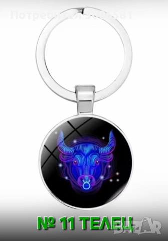 Стилни Ключодържатели със Зодии(кръгли) – Перфектният Подарък за всички възрасти, снимка 11 - Други - 44759520