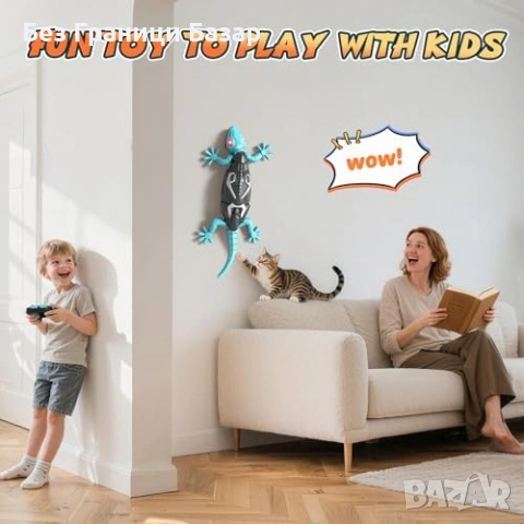 Нова играчка Дистанционно гущер робот 360° въртене, катери по стени, USB, снимка 8 - Образователни игри - 53691819