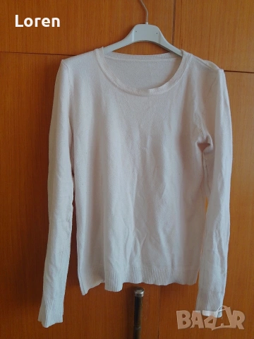 Бяла мека памучна блузка 