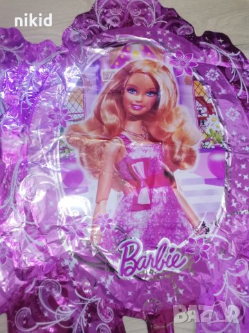 Барби Barbie двустранен голям огледало балон фолио фолиев хелий или въздух парти рожден ден, снимка 2 - Други - 34209672