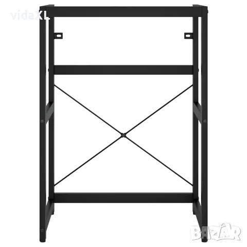 vidaXL Рамка за мивка за баня, черна, 59x38x83 см, желязо, снимка 4 - Мивки - 56147077