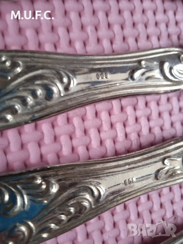 Комплект ножове сребро печат 800, снимка 10 - Антикварни и старинни предмети - 53302934