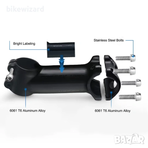 120 мм. лапа за кормило 31.8 за стержен 28.6 НОВА, снимка 2 - Части за велосипеди - 53157409