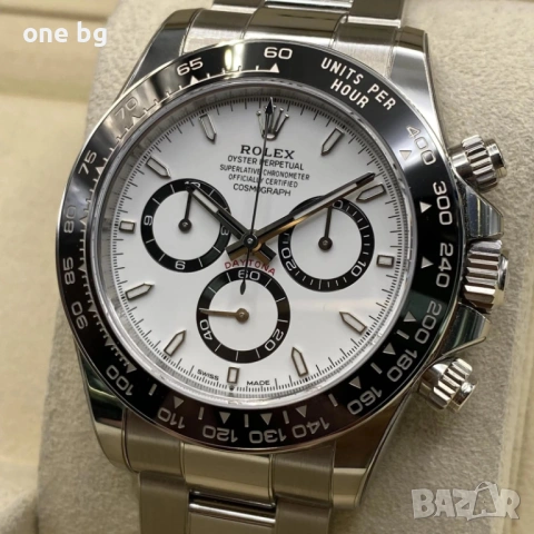 Rolex Daytona silver white Panda , снимка 3 - Луксозни - 53207254