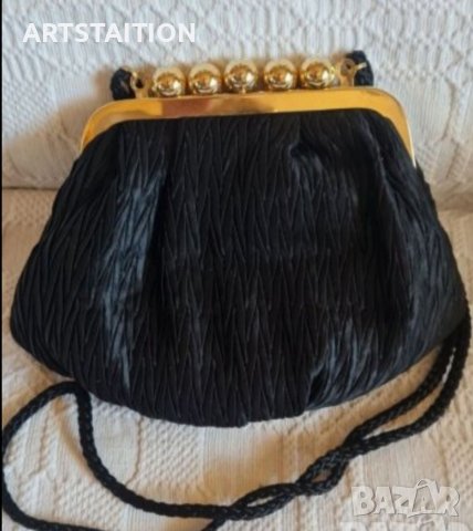 Чанта кожена тъмно лилава и парти черна чантичка, снимка 6 - Чанти - 28704046