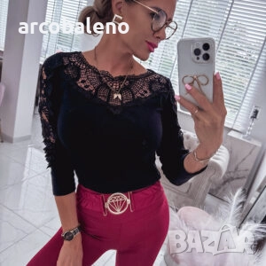 Дамски стягащи клинове с декоративни колани, 3цвята , снимка 16 - Клинове - 51931885