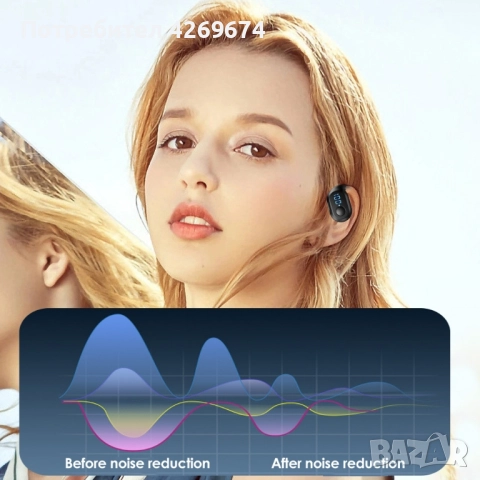 Хендсфри - Блутут Слушалка , снимка 3 - Слушалки, hands-free - 51437935