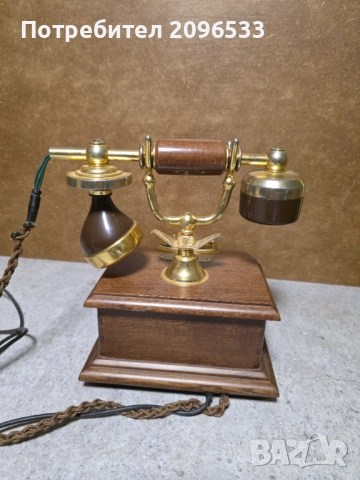 Стар, антикварен дървен телефон - Lion, снимка 3 - Антикварни и старинни предмети - 52426712