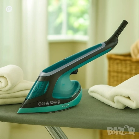 Уред за гладене с пара Voltz OV51051C, 1800W, 200мл., Керамична плоча, Зелен