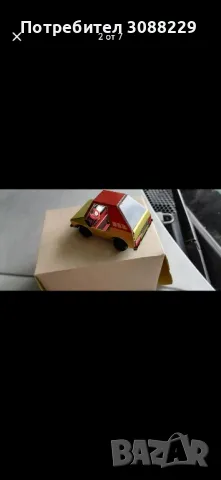 стари руски ламаринени колички от социализма в кутия по 6 броя, налични два цвята жълти и златисти , снимка 2 - Колекции - 49230540