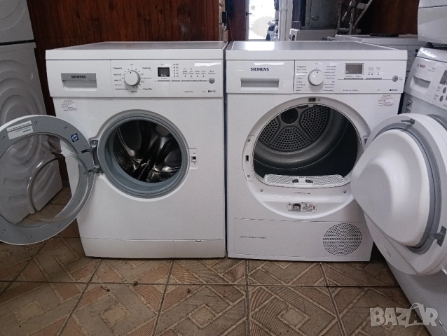 Комплект пералня и сушилня с термопомпа Сименс Siemens IQ серия с две години гаранция!, снимка 6 - Перални - 52384565