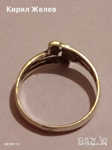 Елегантен и стилен сребърен пръстен майсторска изработка 25548, снимка 5 - Пръстени - 52640853