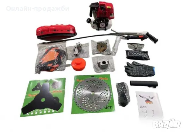 Бензинов тример за косене на трева 4000W, снимка 1