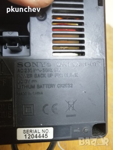 Радио-часовник SONY ICF C1T, снимка 3 - Радиокасетофони, транзистори - 44248234