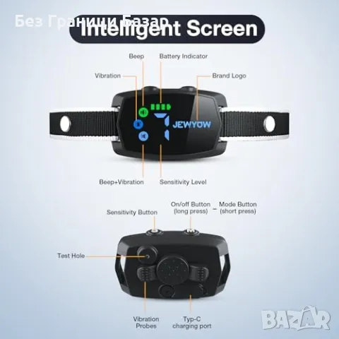 Нова каишка нашийник за кучета против лаене за Обучение Анти лай, снимка 2 - За кучета - 47481303