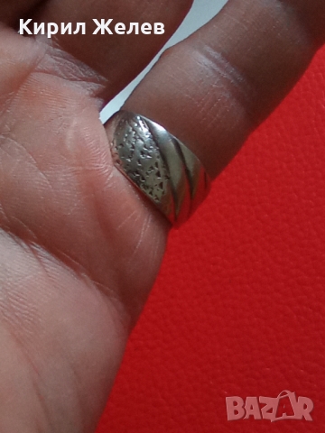 СТАР СРЕБЪРЕН АРТ ДЕКО ПРЪСТЕН ВИСОКА ПРОБА СРЕБРО МАЙСТОРСКА КОВАНА ИЗРАБОТКА 26223, снимка 13 - Антикварни и старинни предмети - 35996637