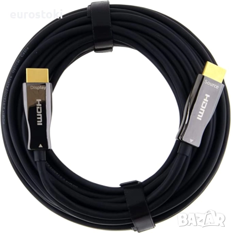 Оптичен кабел HDMI 2.0b 4K UHD 2160p, позлатени конектори, 20 метра Идеален за домашно кино