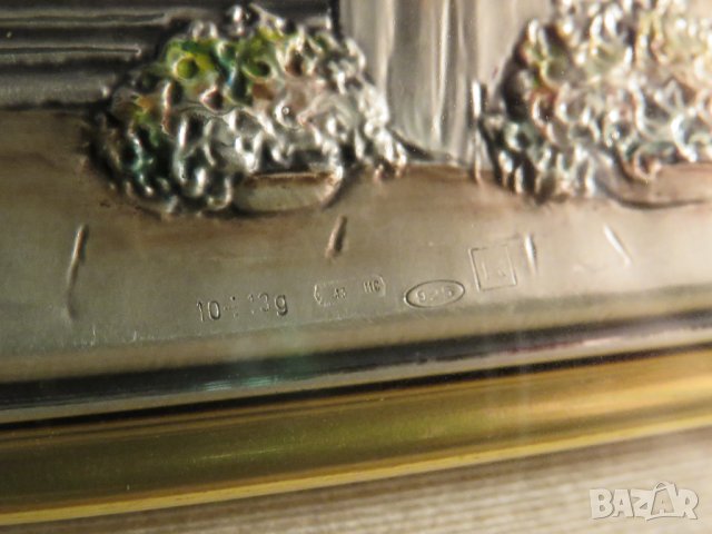 голяма стара сребърна картина ,, Старата катедрала ,,  с маркировка за сребро ( 925) - за вашия дом, снимка 5 - Картини - 40855262