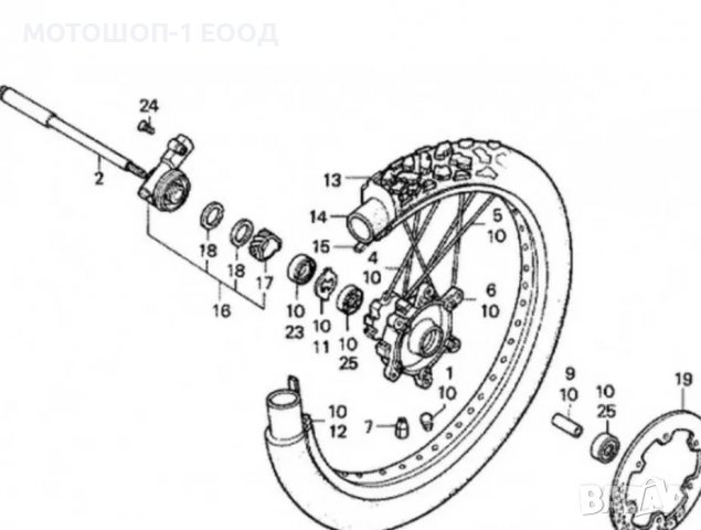 Зъбчатка за километраж CRM250 NX650 Доминатор, XRV650, XR400 XR600, снимка 2 - Части - 39501036