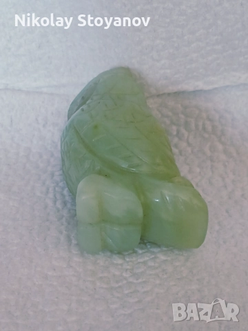 Фигурка на сова от нефрит, снимка 4 - Колекции - 51589708