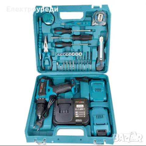 Ударен Винтоверт 40части с две батерии 36 8Ah + Подарък Прободен Трион, снимка 2 - Винтоверти - 47620254