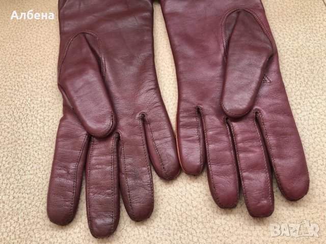 Нови дамски ръкавици Fingerman естествена кожа с вълнена подплата, снимка 3 - Ръкавици - 34405941