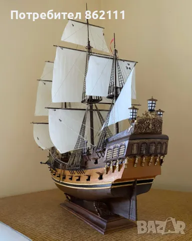 Макет на ветроходен кораб, снимка 4 - Колекции - 48173299