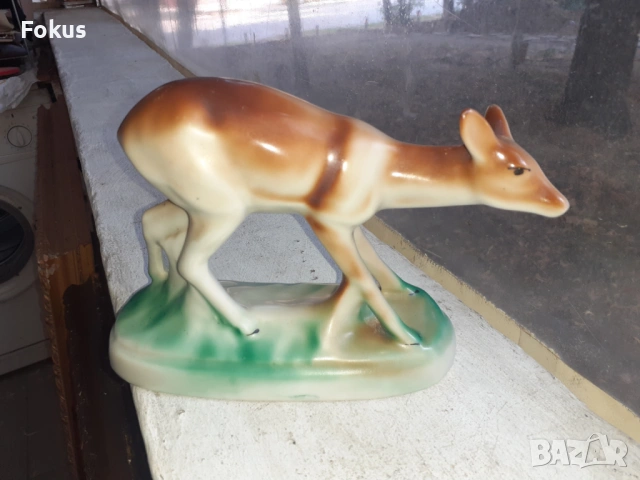 Български порцелан Изида сърна фигура статуетка, снимка 2 - Антикварни и старинни предмети - 53366299