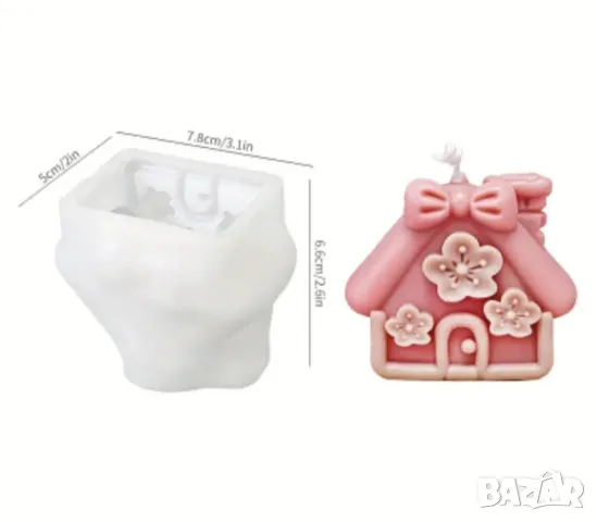 Молд Коледна къщичка два вида, снимка 3 - Форми - 47475945