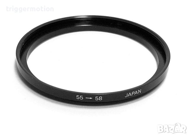 55mm - 58mm Преходник за филтър на резба Step-Up Lens Filter Adapter Ring, Произведен в Япония