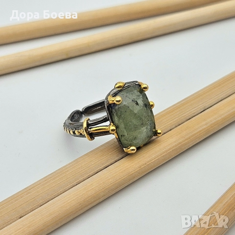 Сребърен пръстен: "Илюзия", снимка 2 - Пръстени - 52642976