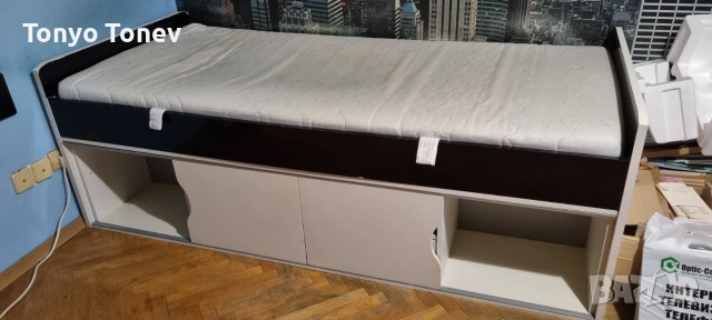 Легло 190х90 с поматрачна рамка и матрак, снимка 3 - Спални и легла - 53645382