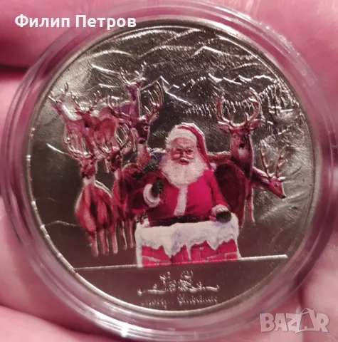 Коледно - новогодишен плакет в защитна капсула . Merry Christmas and Happy New Year, снимка 2 - Нумизматика и бонистика - 48410795