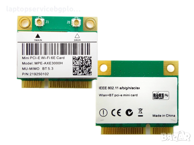 AX210HMW Mini PCI-E WiFi Card WiFi6E Intel AX210 AC8265 Wireless Module 6GHz Tri-Band Network Card B, снимка 2 - Други - 52190436