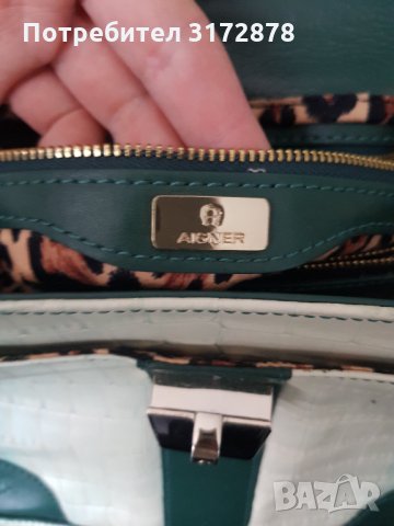 Кожена чанта Aigner, снимка 8 - Чанти - 36010770