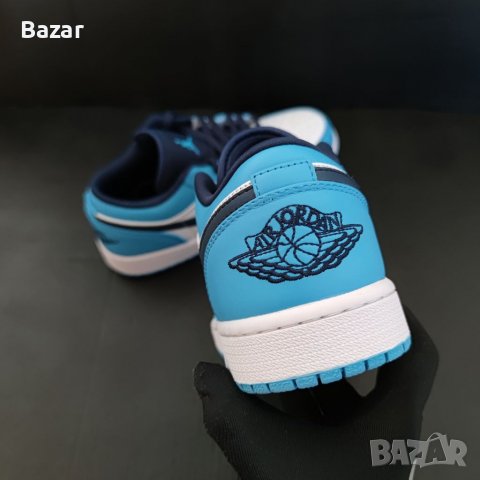 Нови Оригинални Маратонки Nike Air Jordan 1 Low unc Обувки Размер 42 и 43 номер сини бели черни blue, снимка 6 - Маратонки - 39180705