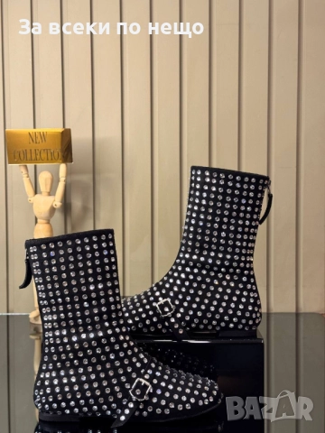 Дамски Боти С Камъни - 2 Цвята Код SK357, снимка 2 - Дамски боти - 52668023