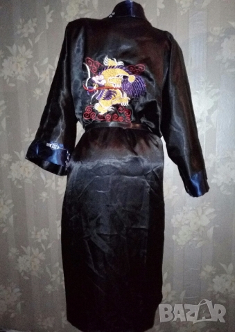 Rose just for you-L, XL-Сатенен нов халат с две лица(двоен), снимка 1