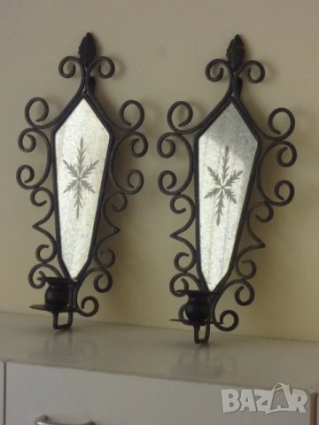 Винтидж комплект свещници за стена