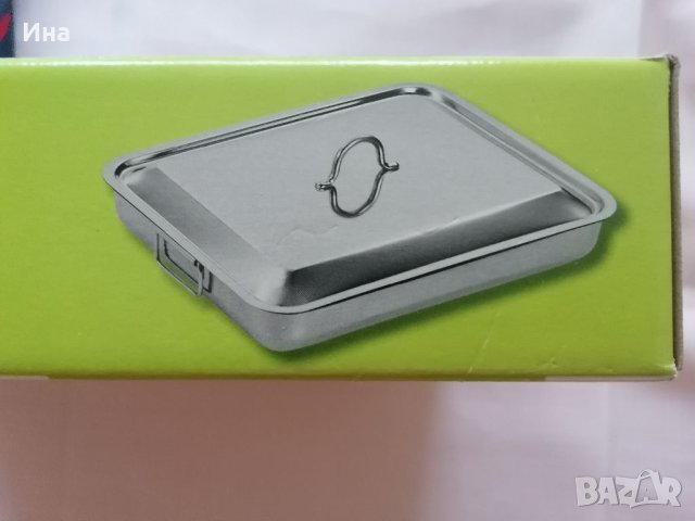 Нова тава с капак инокс неръждаема стомана, снимка 3 - Съдове за готвене - 41126907