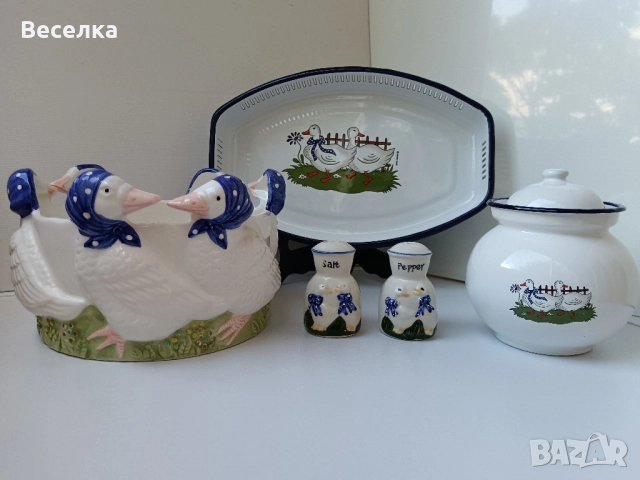 Солнички и кашпа с мотив патици, снимка 6 - Други - 52424674