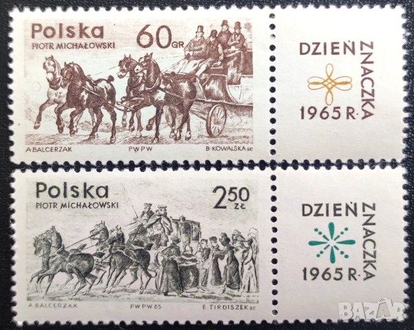 Полша, 1965 г. - лот марки на тема кораби, спорт, космос, история, олимпиада и др., снимка 4 - Филателия - 53301722